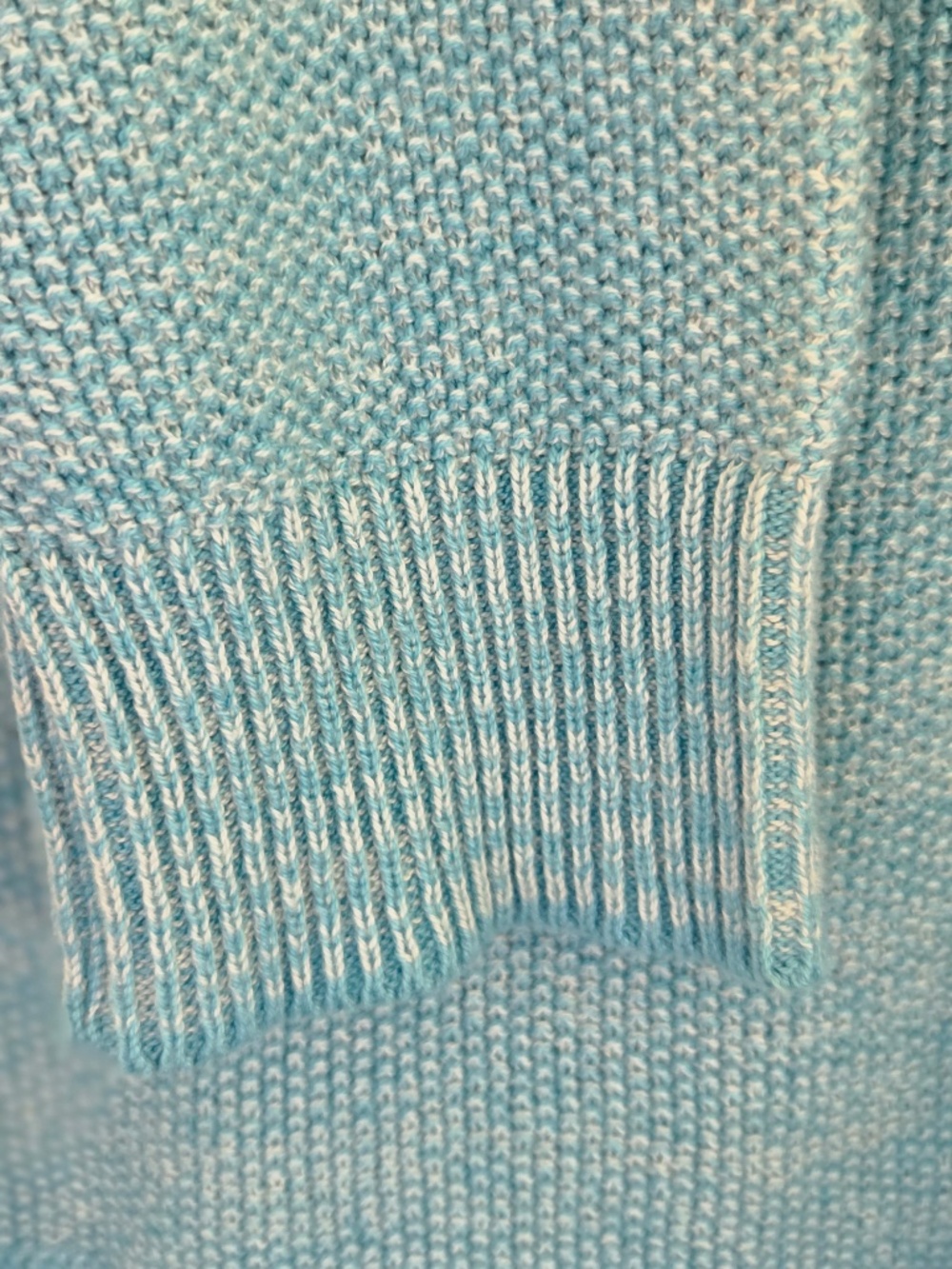 Cotton Country sweater 100% Cotton XL blue crew neck ribbed coastal nautical - Picture 7 of 11